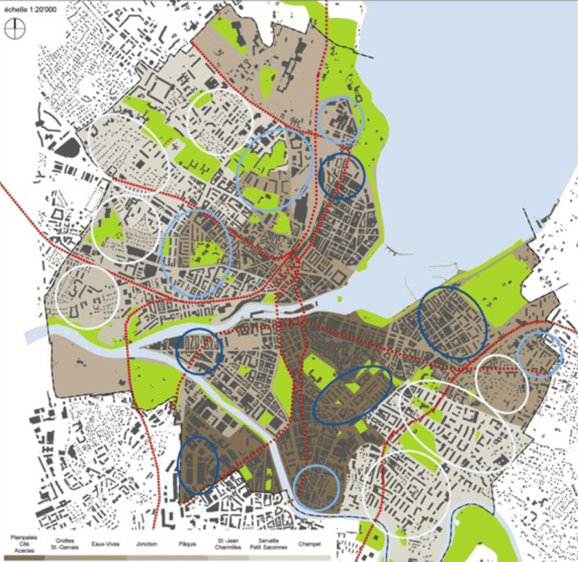 Plan piéton Genève