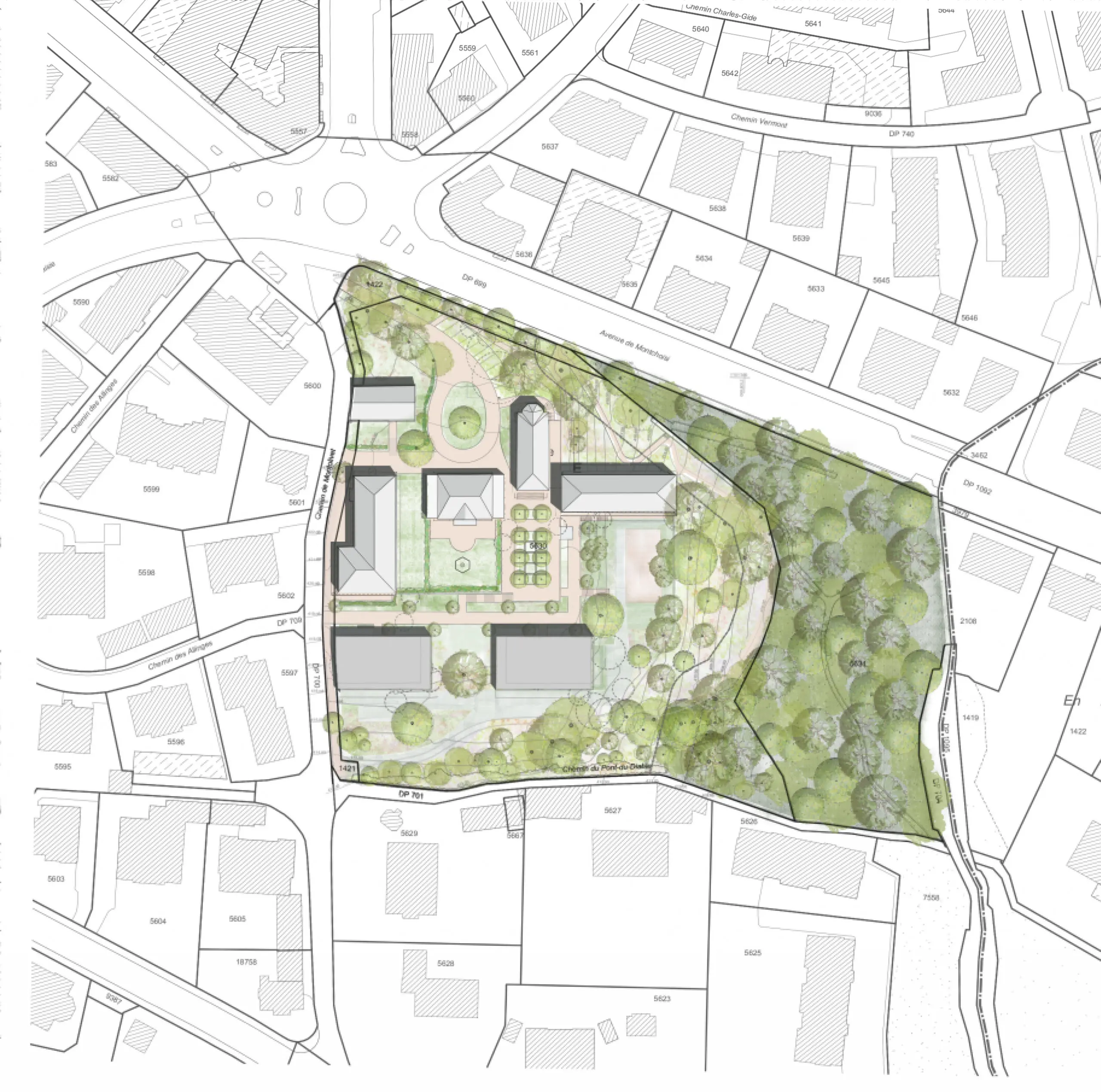 plan illustratif du PA Montolivet à Lausanne