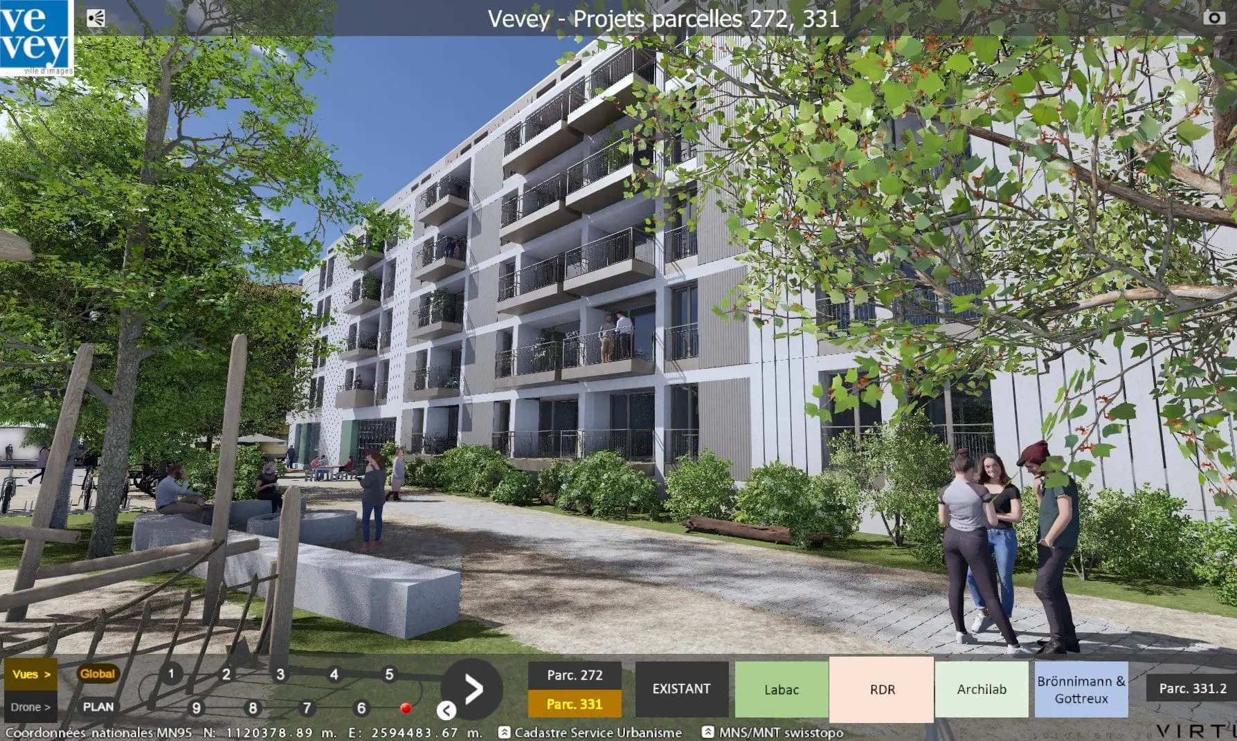 Illustration d'un nouveau quartier à Vevey