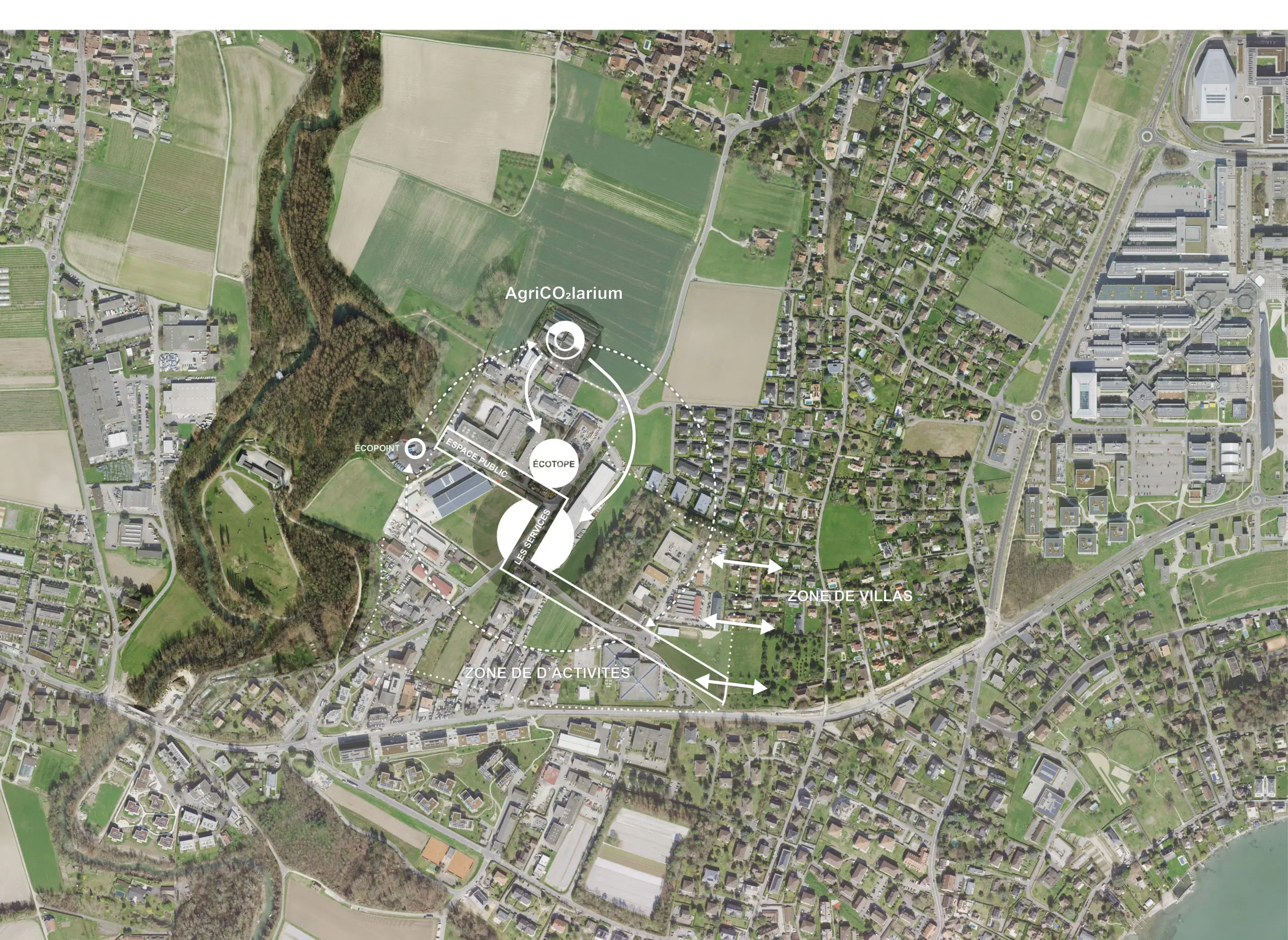 Schéma d'intention pour le développement d'un agricolarium sur le site de Vallaire à Ecublens