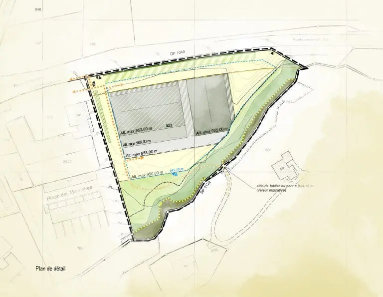 Plan de détail Château-d'Oex PA Pré de la Cible 2