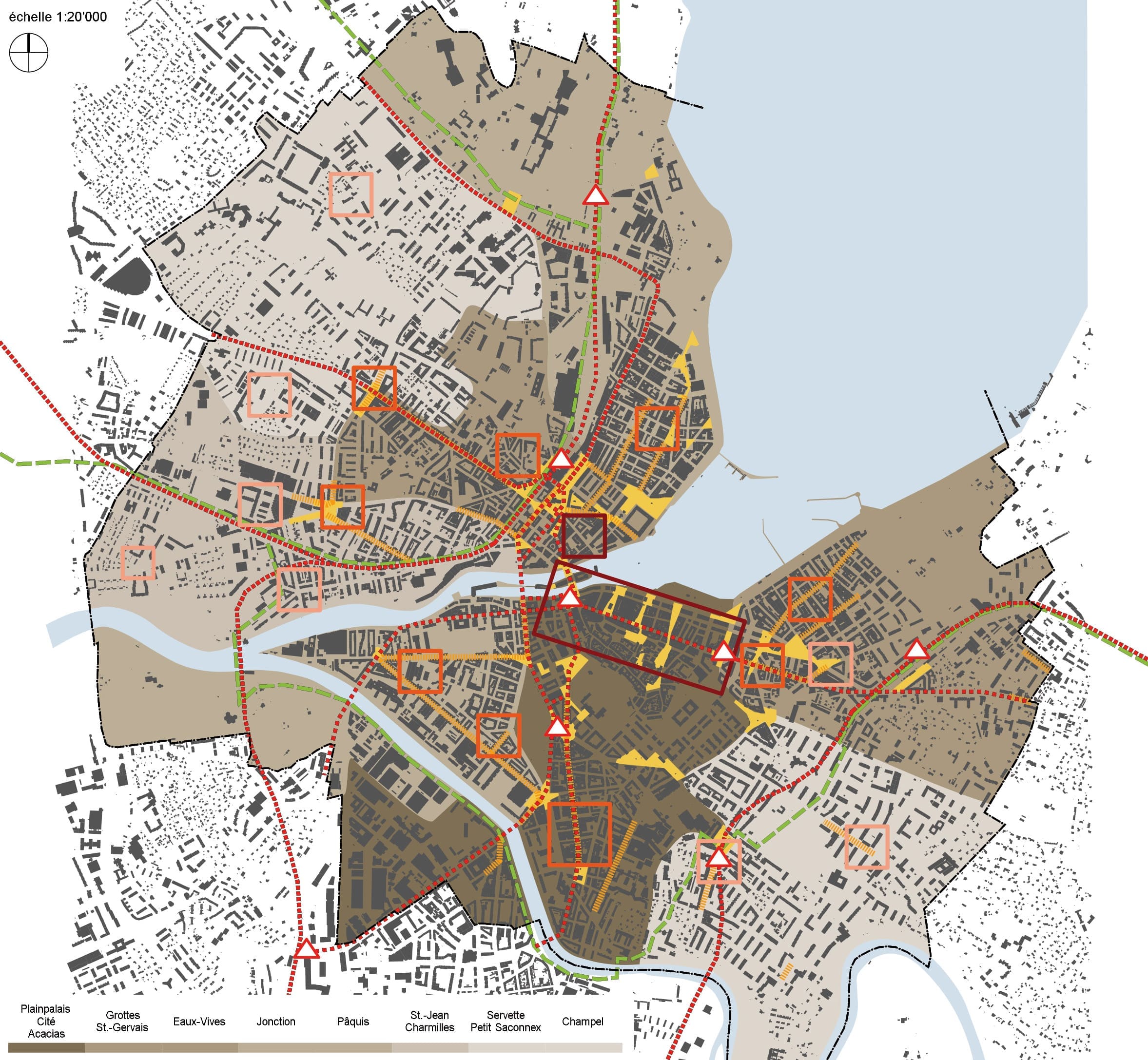 Projet 200 rues piétonnes, coeurs actifs