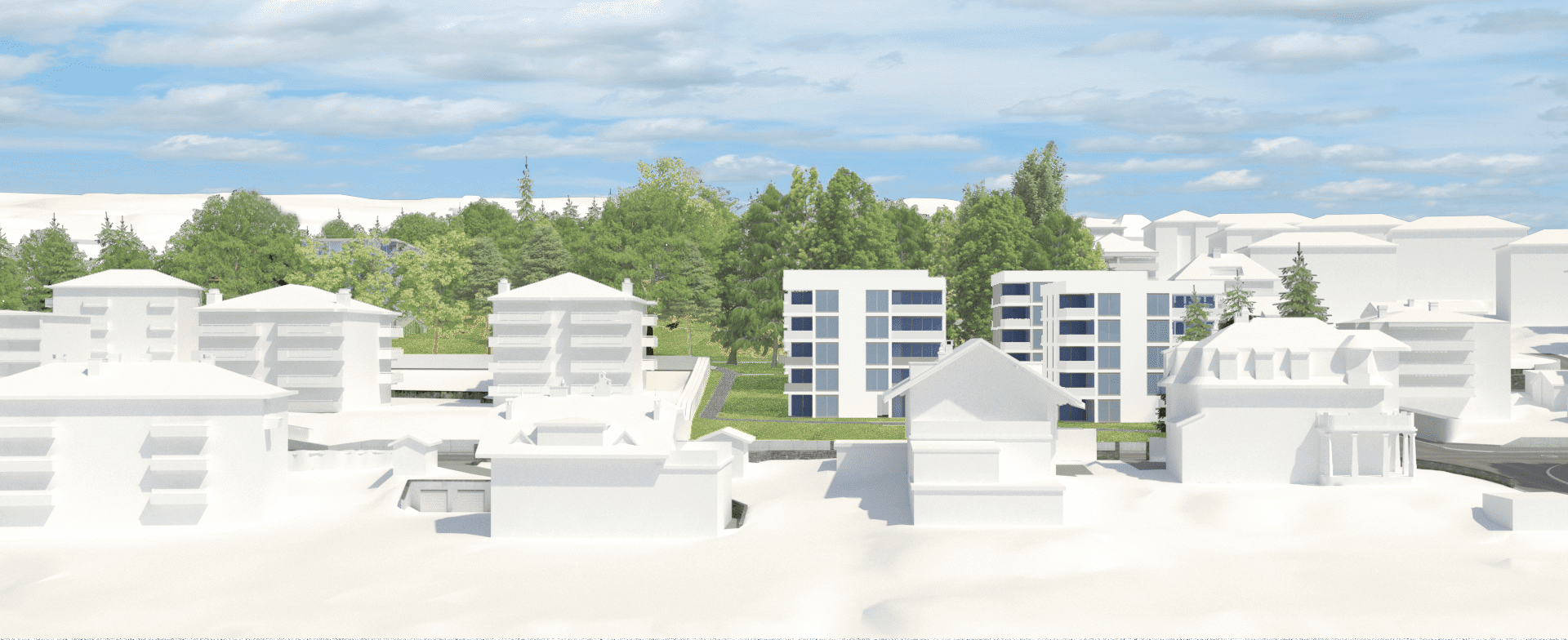 Maquette 3D du projet de la Villa Eupalinos
