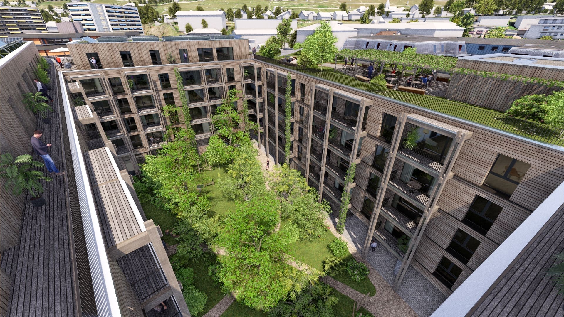Modélisation 3D du quartier de Plan Dessus à Vevey