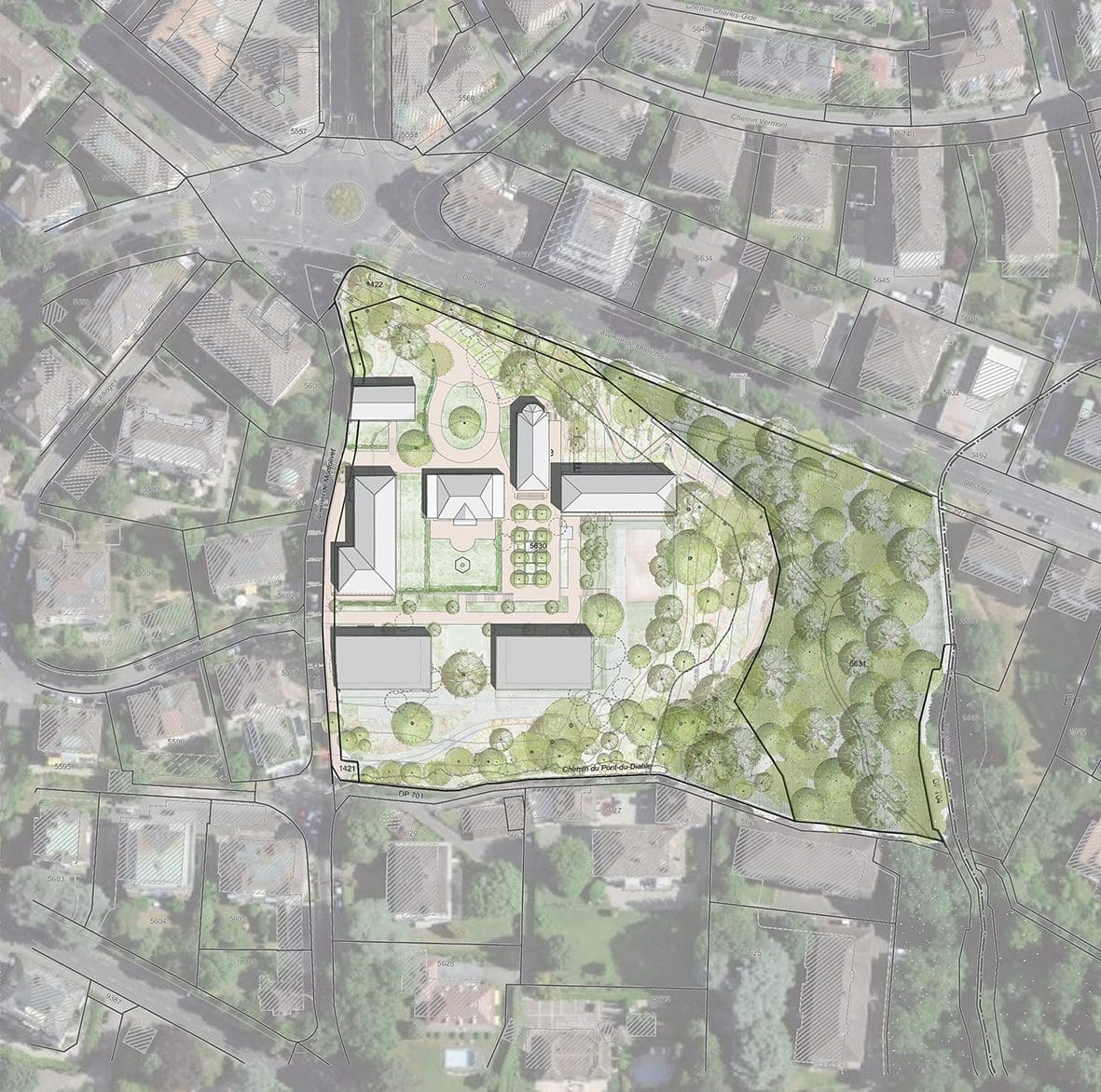plan illustratif du PA Montolivet à Lausanne