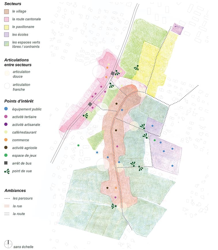 Plan composition et ambiance Cugy guide Village